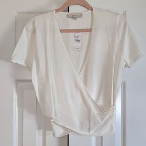 Loft Wrap Crop Tee